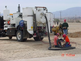 Hydro vacuum extraction at Twentynine Palms Marine Base