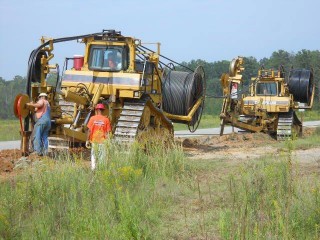 Burying cable at Fort Benning