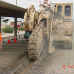 Trenching in the highway